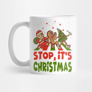 Christmas Road - 3, Santa Claus, Gingerbread man, Christmas tree Mug